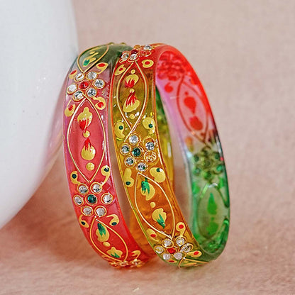 Trendy Lightweight Acrylic Kada Bangle for Women & Girls (Pack of 2 kada)