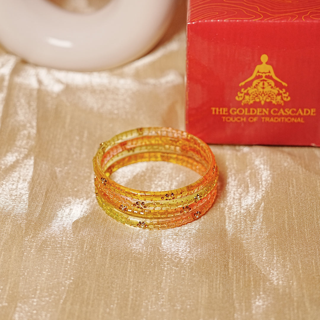 Stylish Glass Kada for Women & Girls (Pack of 4 Kada)