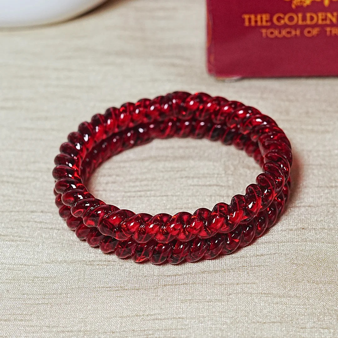 Designer Spiral Pattern Glass Kada Bangles for Women (Pack of 2)