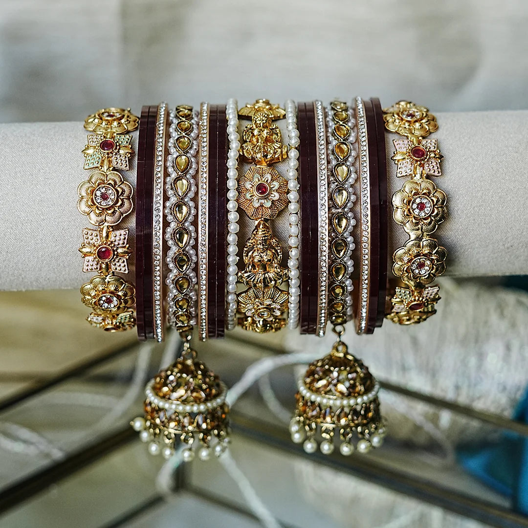 Traditional Premium Brass Bangles Set for Women (Both Hand)