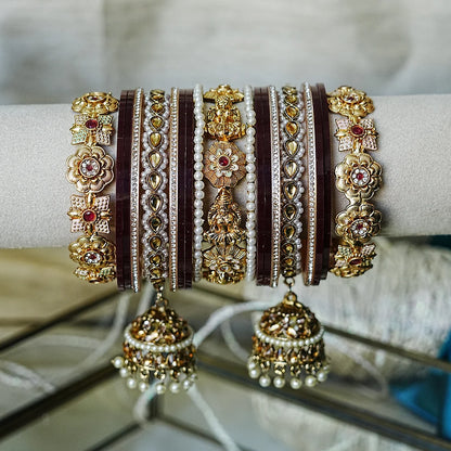 Traditional Premium Brass Bangles Set for Women (Both Hand)