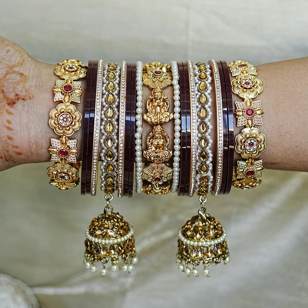 Traditional Premium Brass Bangles Set for Women (Both Hand)