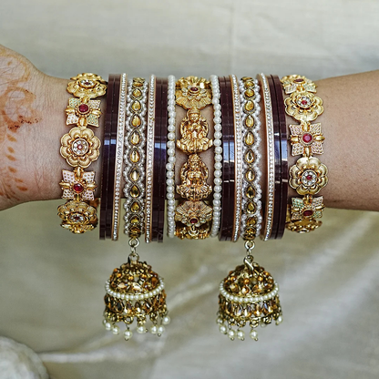 Traditional Premium Brass Bangles Set for Women (Both Hand)