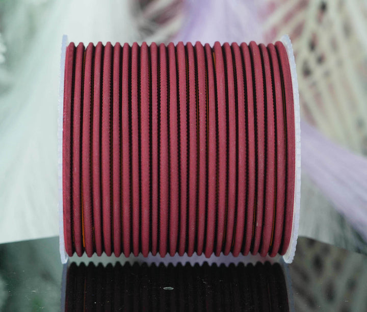 Maroon Color Plain Matte Metal Bangles for Women & Girls (Pack of 24)