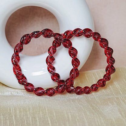 Glossy Finish Spiral Look Glass Kada Bangle for Women & Girls (Pack of 2)