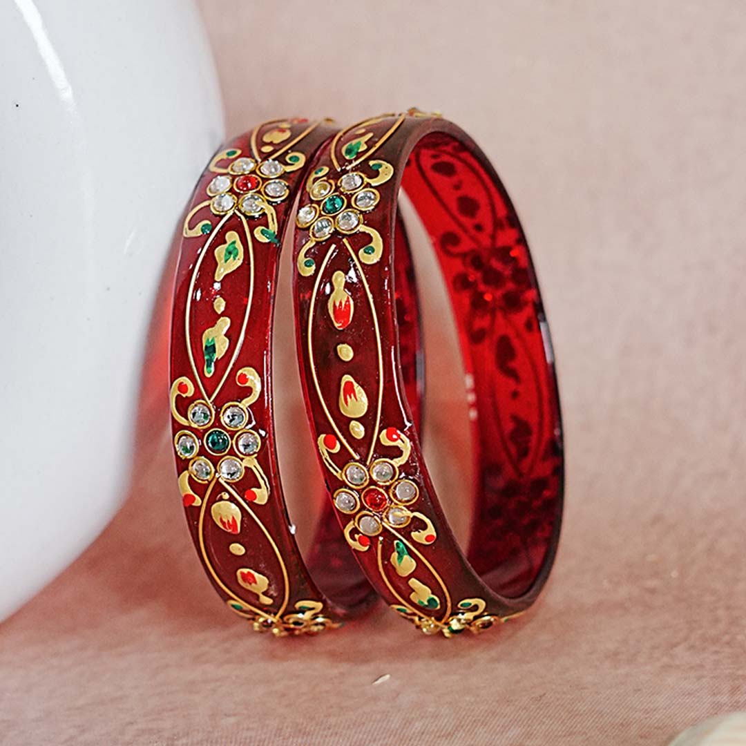 Trendy Lightweight Acrylic Kada Bangle for Women & Girls (Pack of 2 kada)