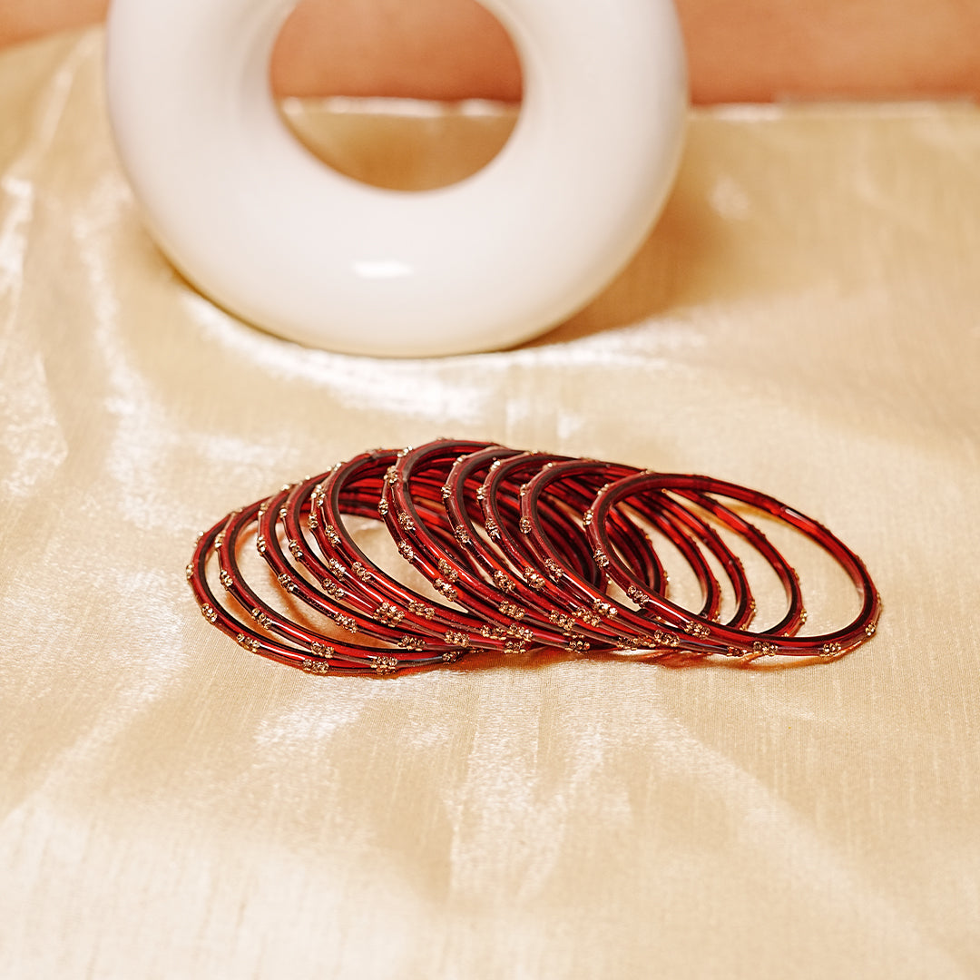 Beautiful Glass Bangles for Women & Girls (Pack of 12 Bangles)