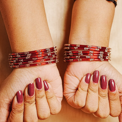 Beautiful Glass Bangles for Women & Girls (Pack of 12 Bangles)