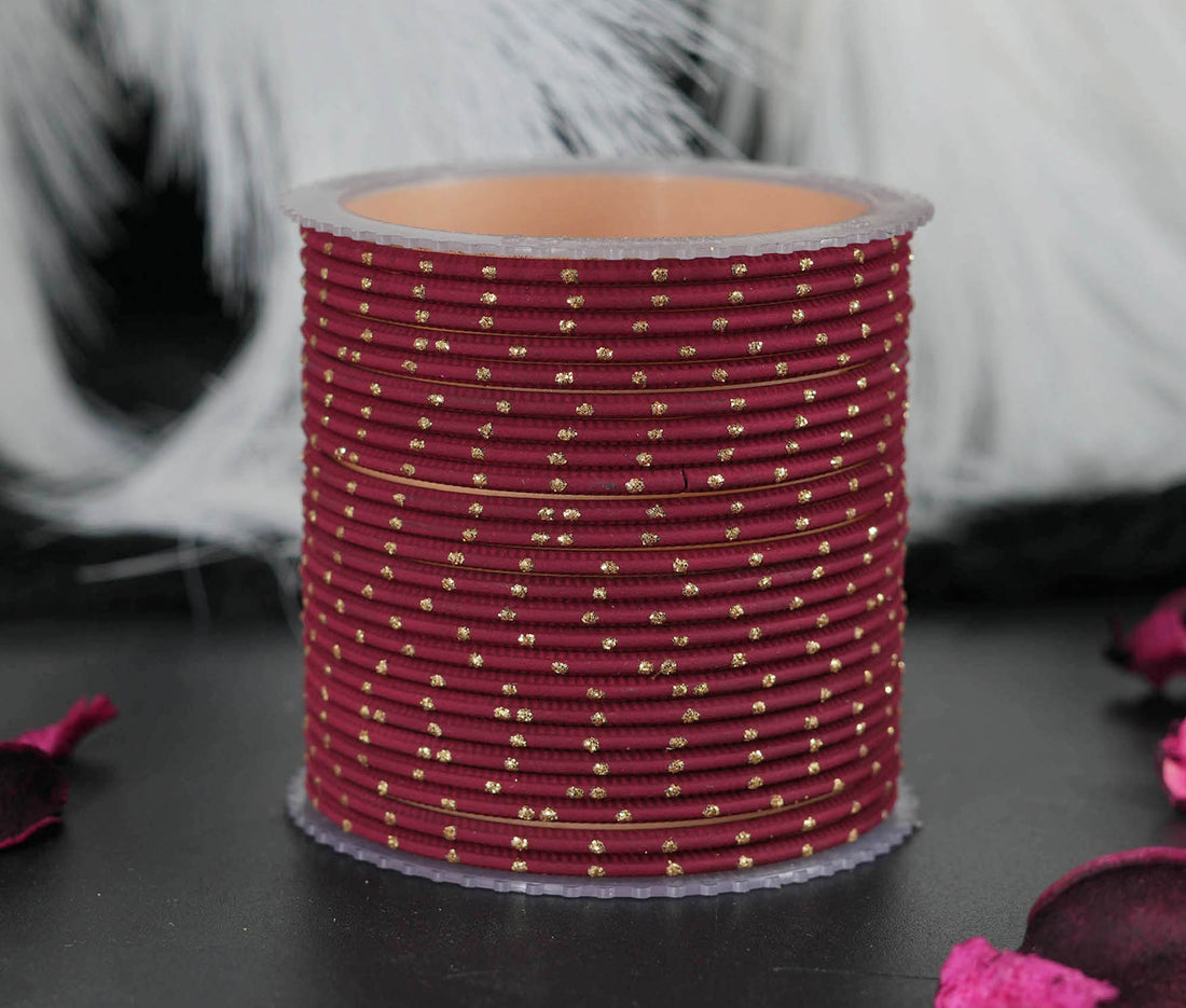 Metal Bangles for Women & Ladies – Multiple Color Traditional Dot Design Chudiyan