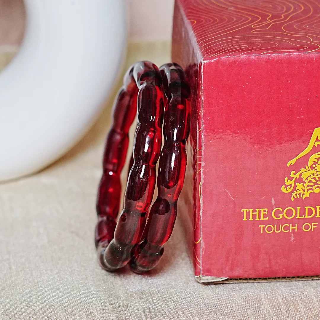 Glossy Finish 'Glosbe Glass Kada' Bangle for Women & Girls (Pack of 2)