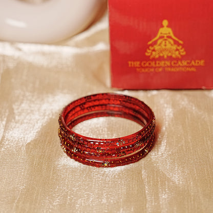 Stylish Glass Kada for Women & Girls (Pack of 4 Kada)