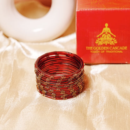Beautiful Glass Bangles for Women & Girls (Pack of 12 Bangles)