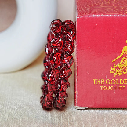 Glossy Finish Spiral Look Glass Kada Bangle for Women & Girls (Pack of 2)