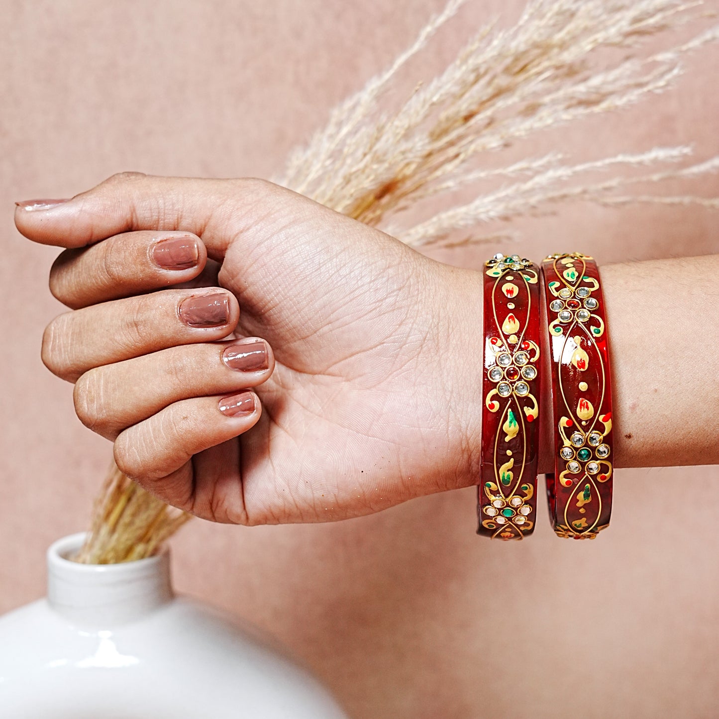 Trendy Lightweight Acrylic Kada Bangle for Women & Girls (Pack of 2 kada)