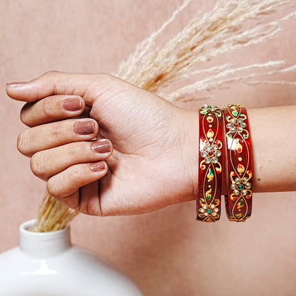 Trendy Lightweight Acrylic Kada Bangle for Women & Girls (Pack of 2 kada)