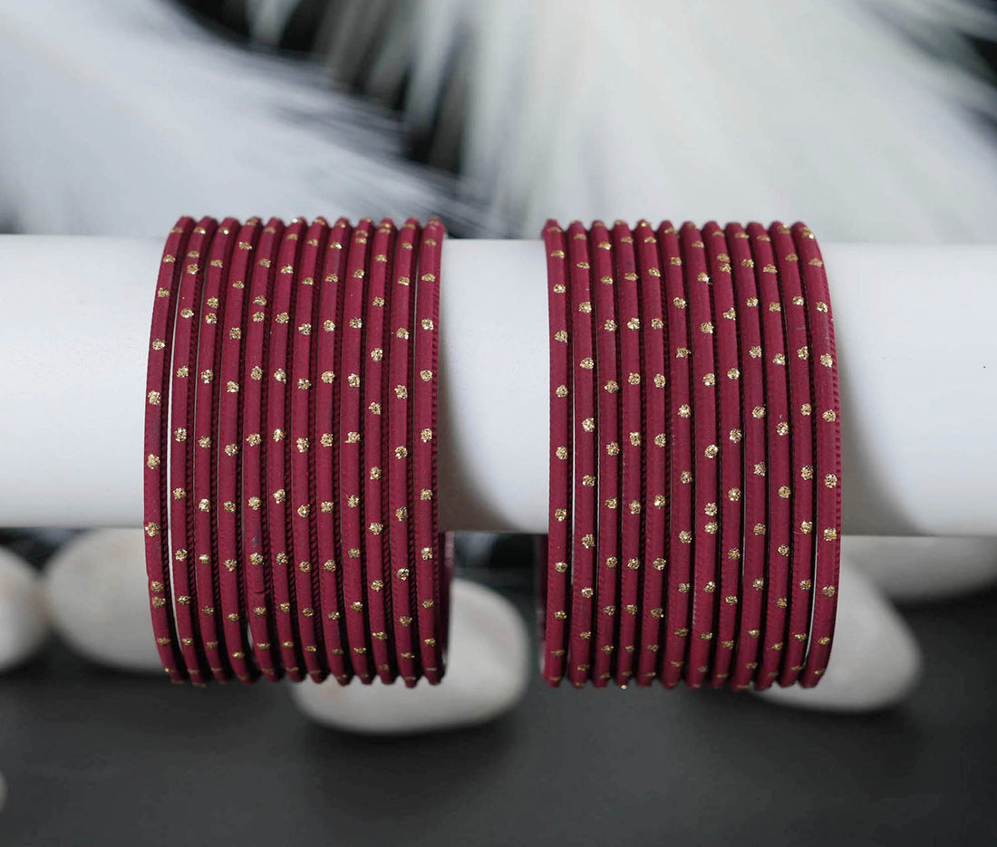 Metal Bangles for Women & Ladies – Multiple Color Traditional Dot Design Chudiyan