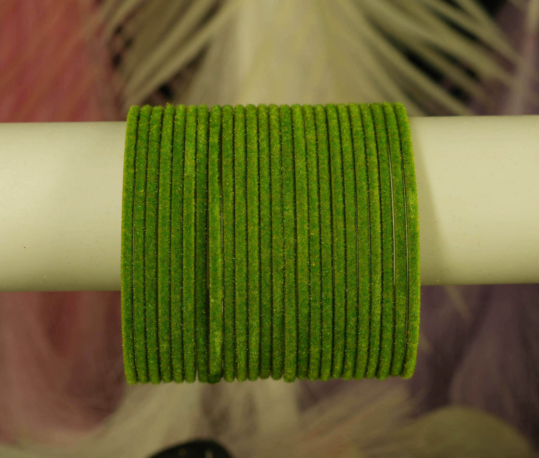 Stylish Traditional Velvet Metal Bangles for Women & Ladies
