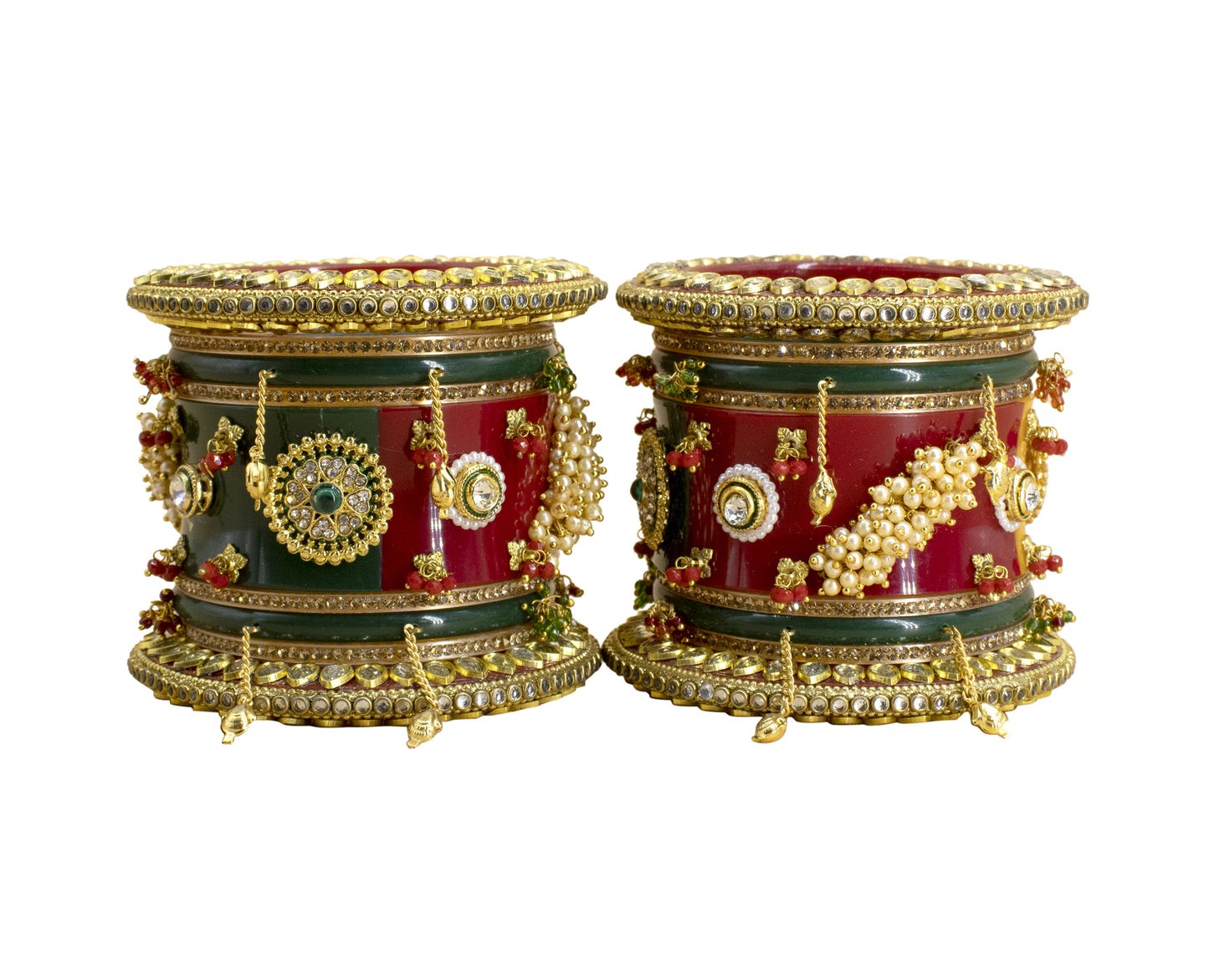 Multi Color Rajwadi Bridal Chuda Set for Women | Traditional Indian Wedding Chura Set for Brides
