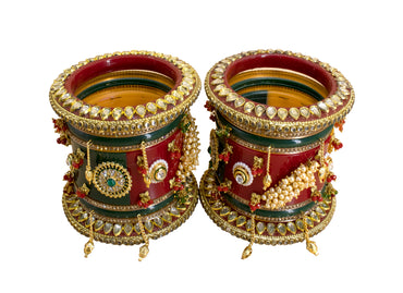 Multi Color Rajwadi Bridal Chuda Set for Women | Traditional Indian Wedding Chura Set for Brides