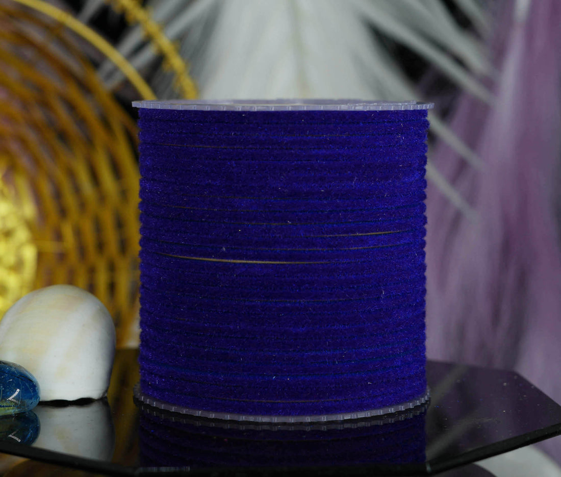 Fancy Velvet Metal Bangles for Women | Multiple Color Traditional Chudiyan for Ladies