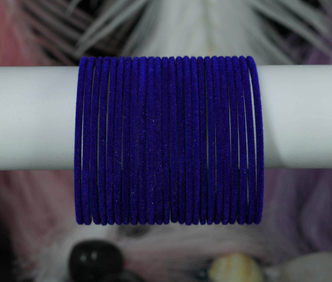 Fancy Velvet Metal Bangles for Women | Multiple Color Traditional Chudiyan for Ladies