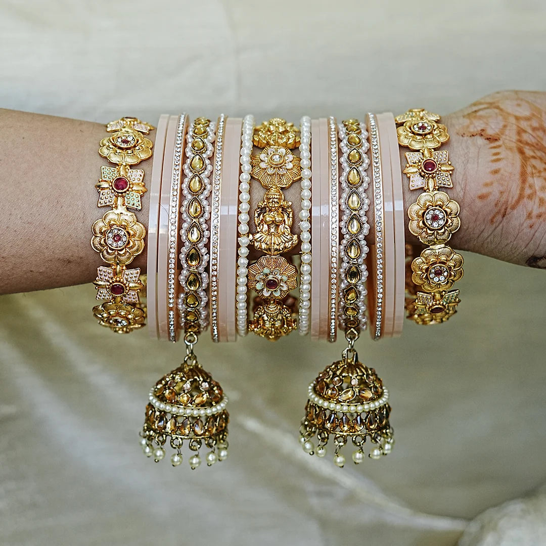 Traditional Premium Brass Bangles Set for Women (Both Hand)