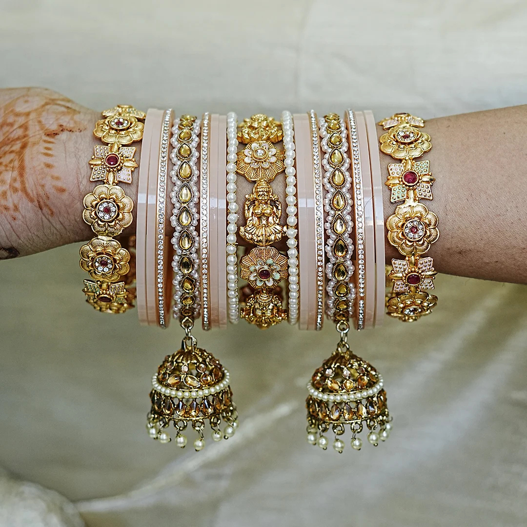 Traditional Premium Brass Bangles Set for Women (Both Hand)