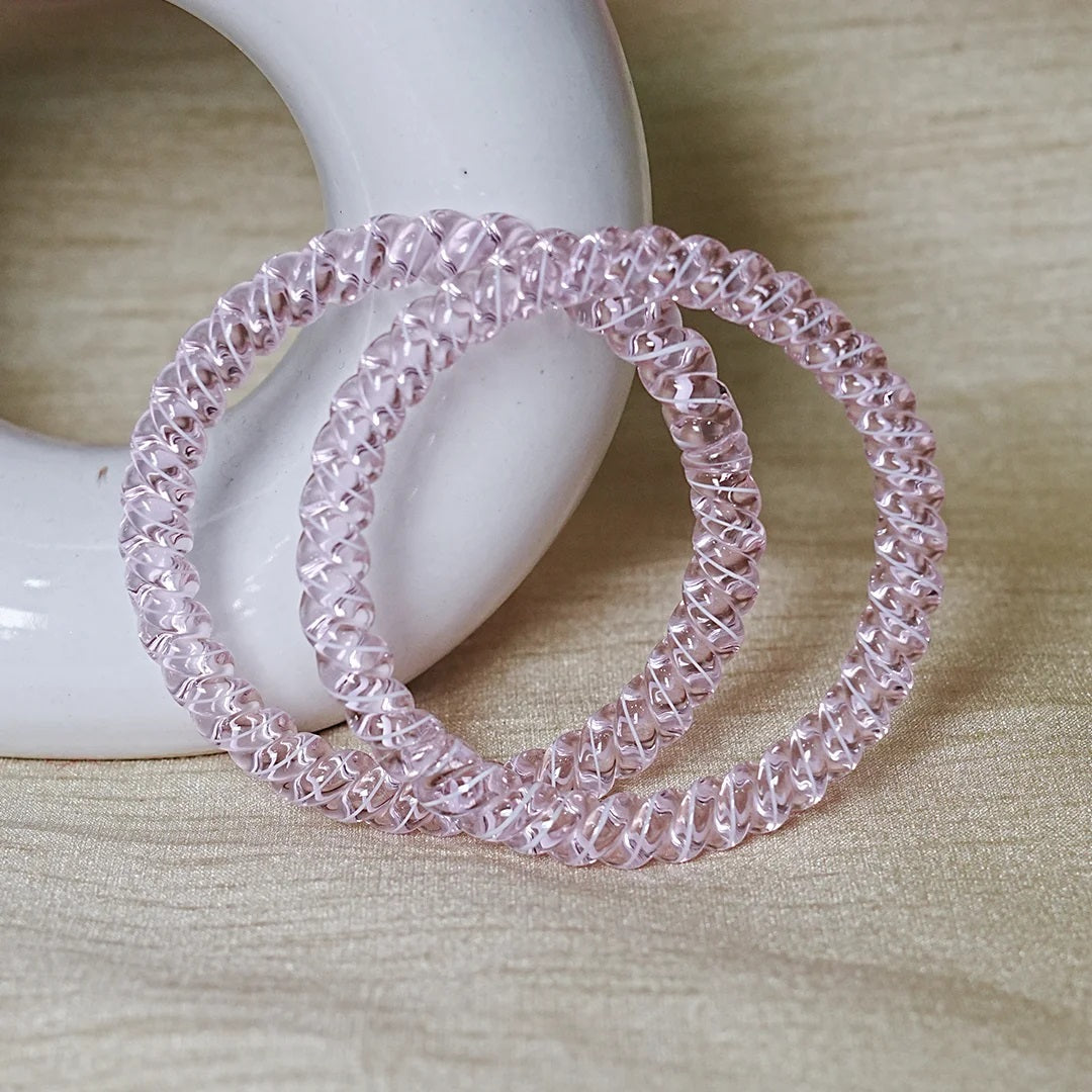 Designer Spiral Pattern Glass Kada Bangles for Women (Pack of 2)