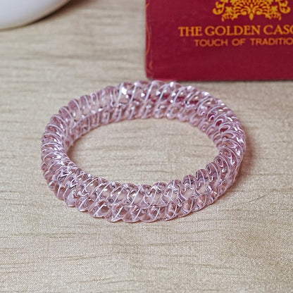 Designer Spiral Pattern Glass Kada Bangles for Women (Pack of 2)