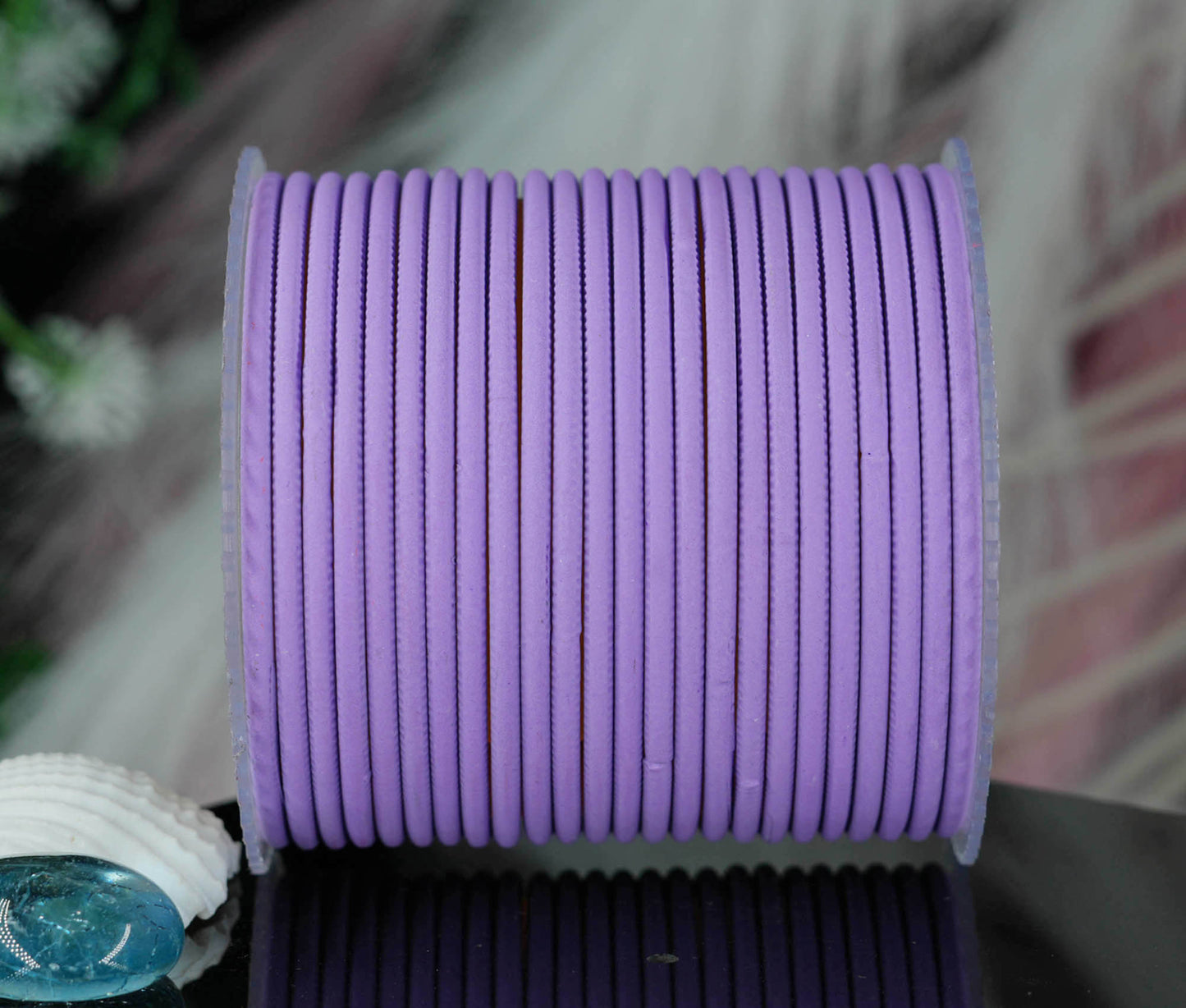 Purple Color Plain Matte Metal Bangles for Women & Girls (Pack of 24)