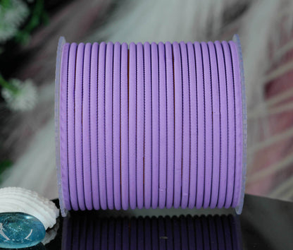 Purple Color Plain Matte Metal Bangles for Women & Girls (Pack of 24)