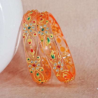 Trendy Lightweight Acrylic Kada Bangle for Women & Girls (Pack of 2 kada)