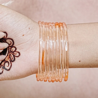 Trendy Acrylic Bangles Glossy & Smooth Finish for Women (Pack of 8)