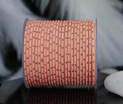 Multiple Color Metal Bangles for Women – Fancy Dot Design Matte Finish Chudiyan