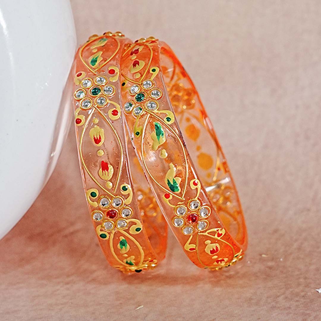 Trendy Lightweight Acrylic Kada Bangle for Women & Girls (Pack of 2 kada)