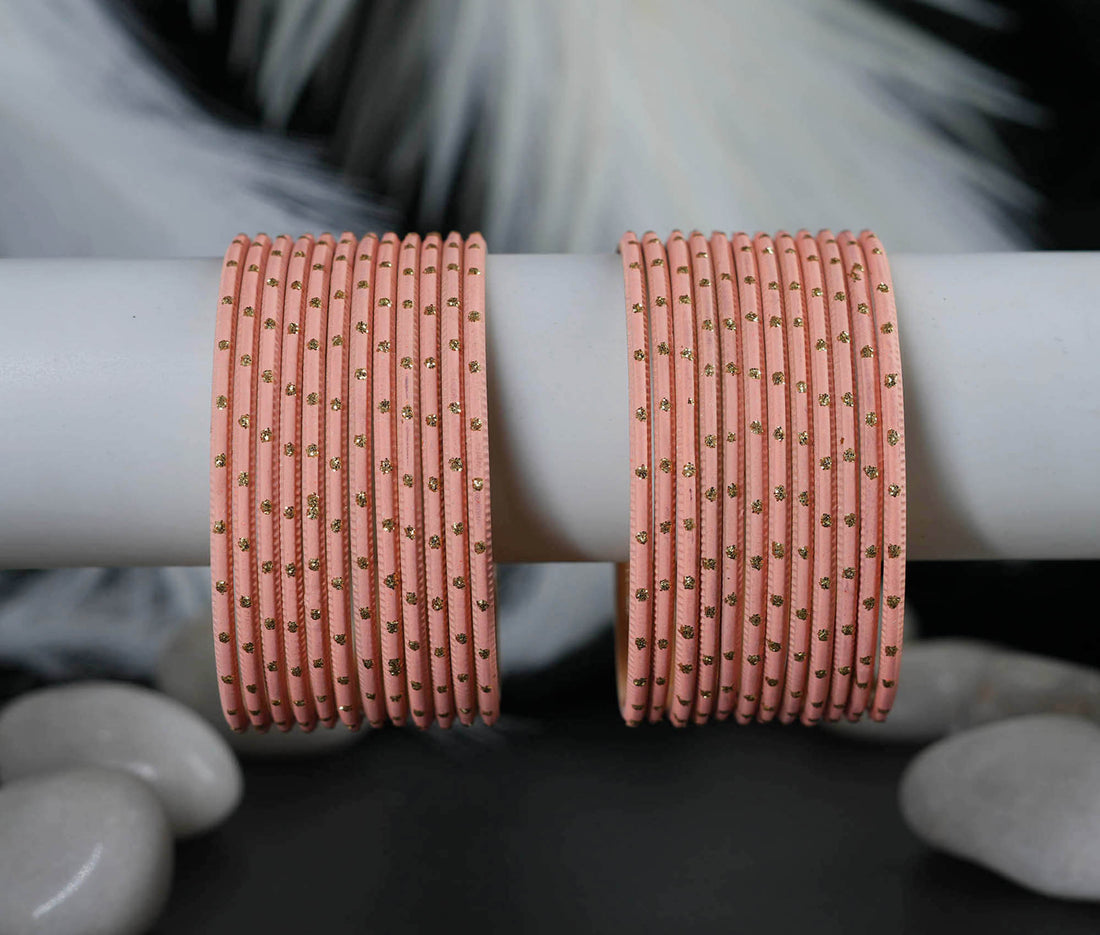 Multiple Color Metal Bangles for Women – Fancy Dot Design Matte Finish Chudiyan