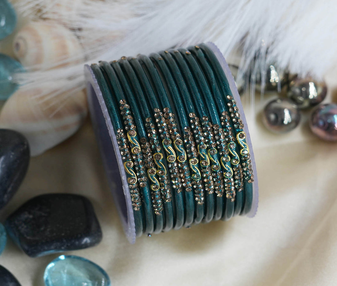 Stylish Multiple Color Glass Bangles with Zircon Stone Studded – Traditional Women’s Bangle for Weddings, Festivals & Special Occasions