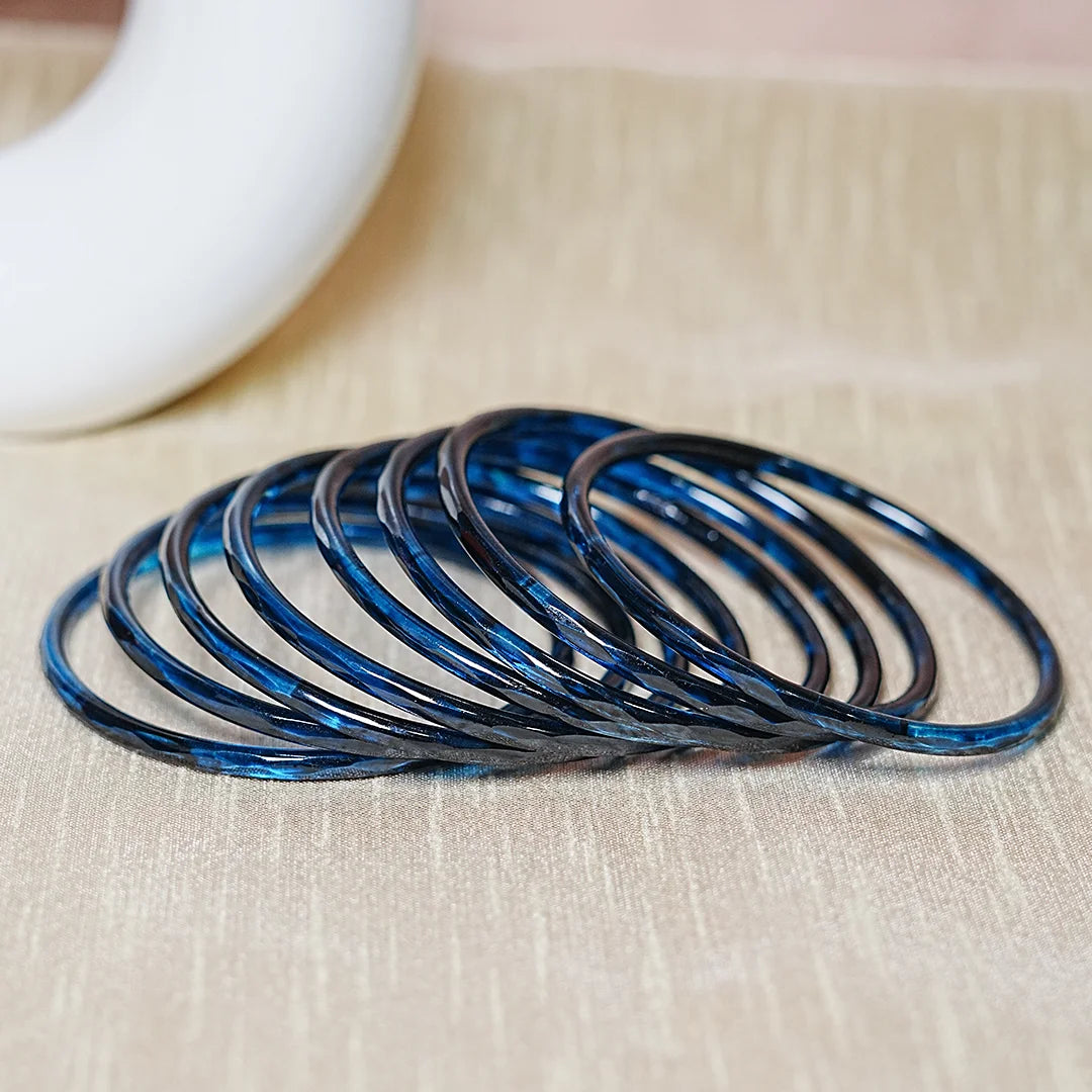 Trendy Acrylic Bangles Glossy & Smooth Finish for Women (Pack of 8)