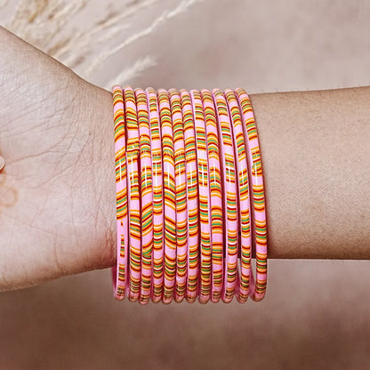 Women’s Printed Glass Bangles – Shiny & Smooth Finish (Pack of 12)