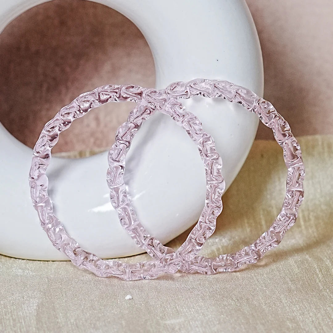 Unique Design "Sitara Glass Kada" Bangles with Glossy Finish for Women & Girls (Pack of 2)