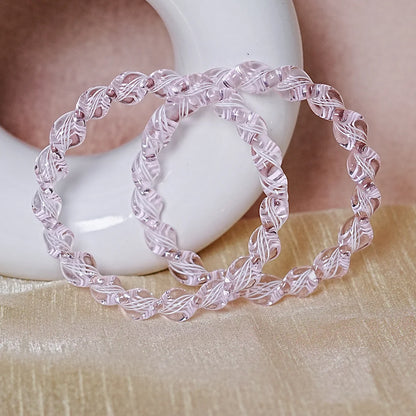 Glossy Finish Spiral Look Glass Kada Bangle for Women & Girls (Pack of 2)