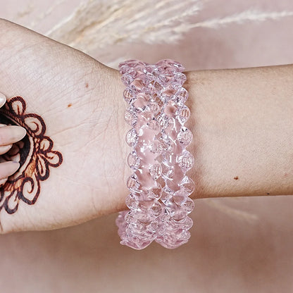 Unique Design "Sitara Glass Kada" Bangles with Glossy Finish for Women & Girls (Pack of 2)