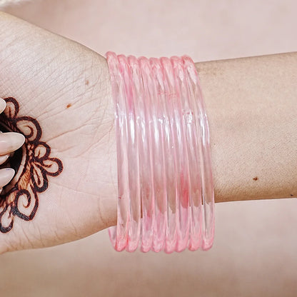 Trendy Acrylic Bangles Glossy & Smooth Finish for Women (Pack of 8)