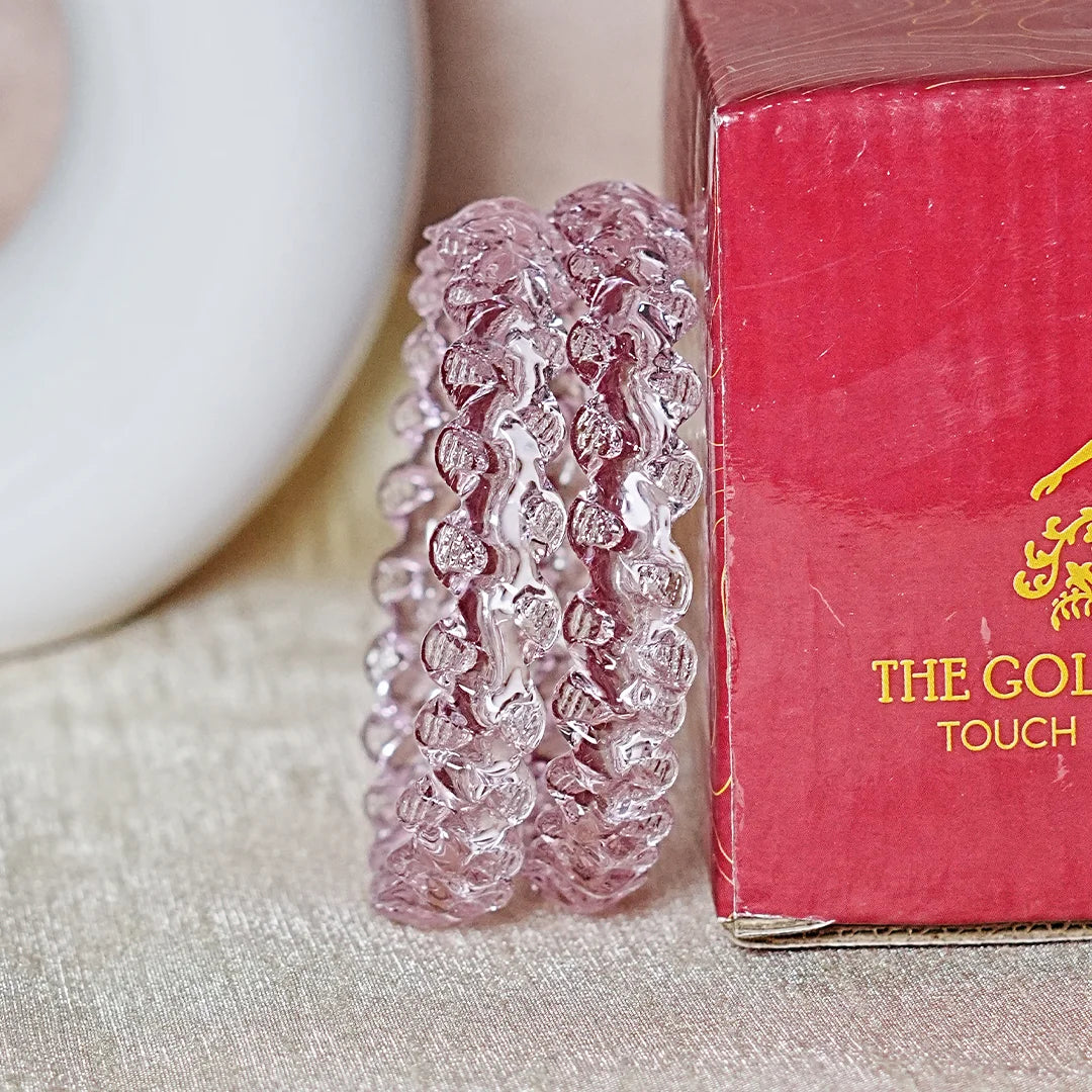 Unique Design "Sitara Glass Kada" Bangles with Glossy Finish for Women & Girls (Pack of 2)