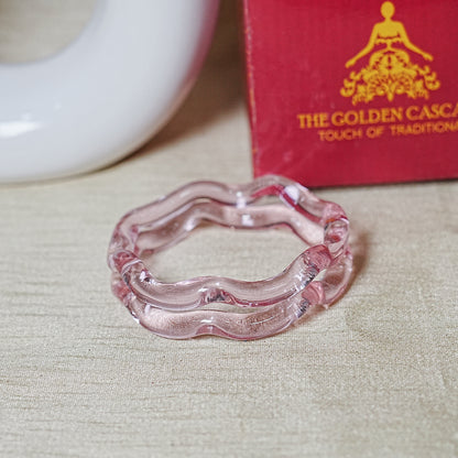 Zig-Zag Glass Kada Bangle, Glossy Finish for women and girls (Pack of 2 Kada)