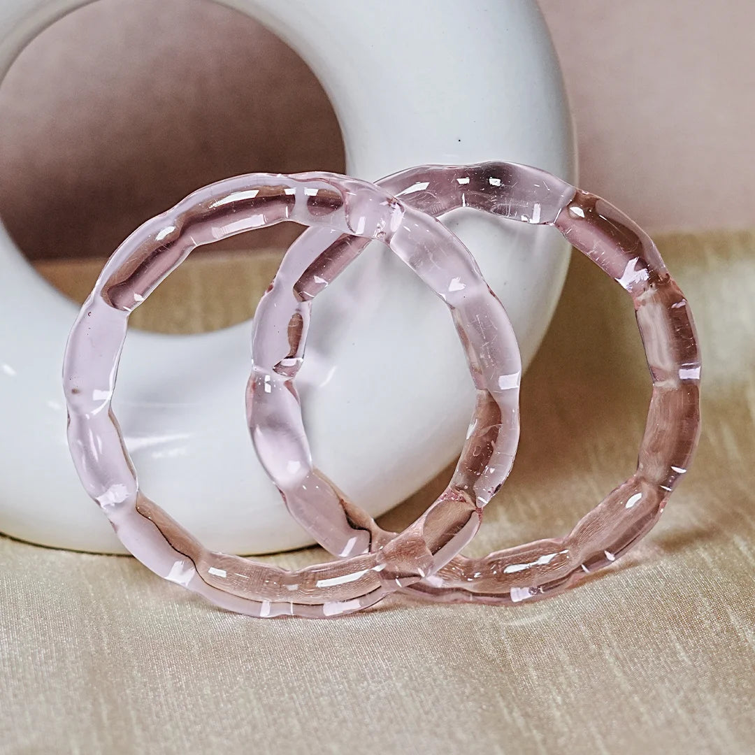 Glossy Finish 'Glosbe Glass Kada' Bangle for Women & Girls (Pack of 2)