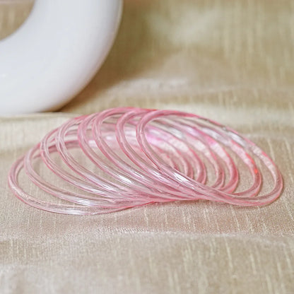 Trendy Acrylic Bangles Glossy & Smooth Finish for Women (Pack of 8)