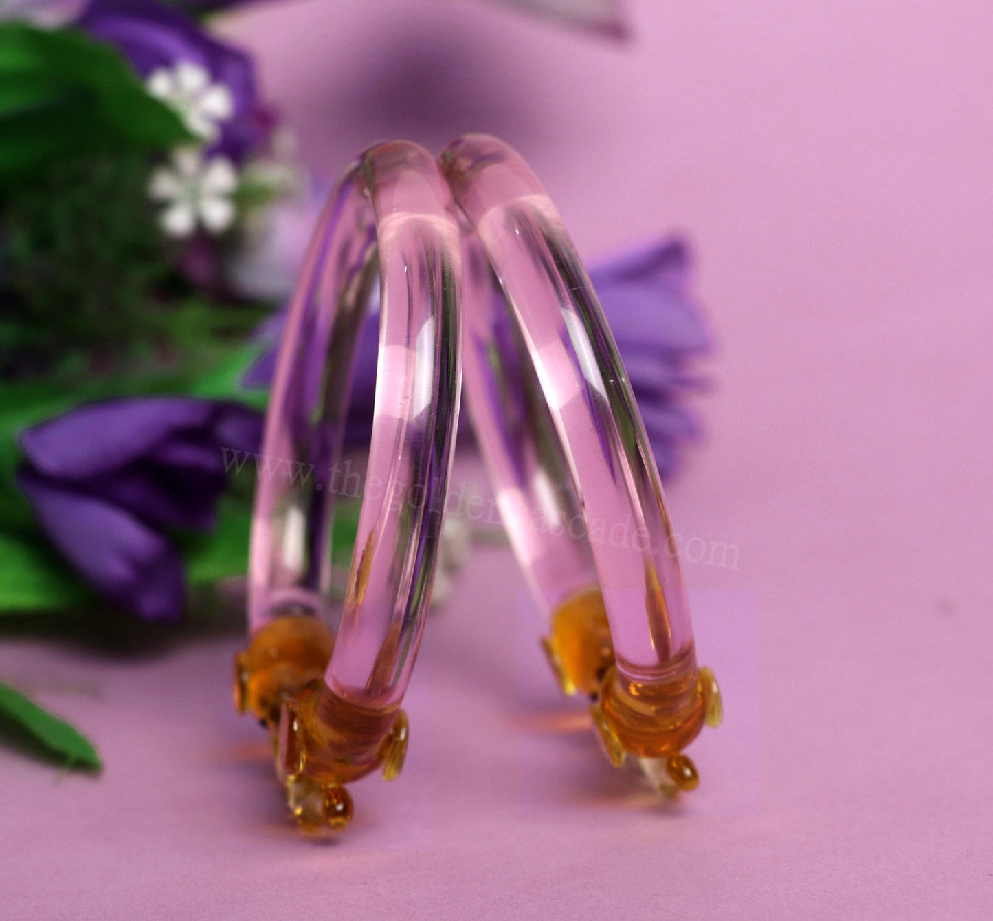 Multiple Color Elephant Design Glass Kada for Women & Girls (Pack of 2 Kada)