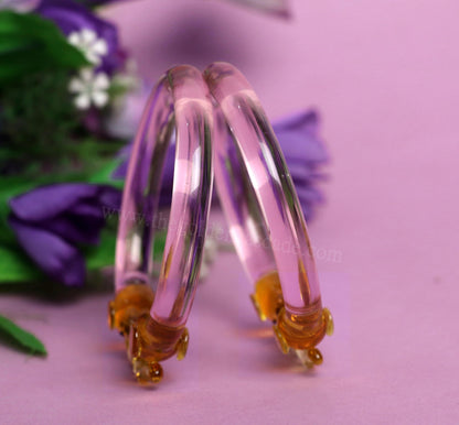 Multiple Color Elephant Design Glass Kada for Women & Girls (Pack of 2 Kada)