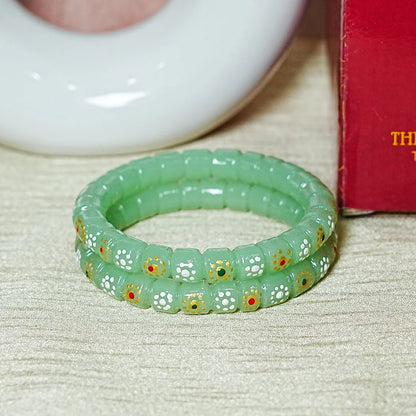 Stylish Cutting Design Printed Glass Kada for Women & Girls (Pack of 2)